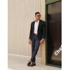 imagePJ PAUL JONES Mens Blazer Casual Two Button Sport Coats Notched Lapel Solid Suit JacketsBlack