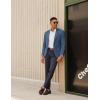 imagePJ PAUL JONES Mens Blazer Casual Two Button Sport Coats Notched Lapel Solid Suit JacketsBlue