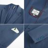 imagePJ PAUL JONES Mens Blazer Casual Two Button Sport Coats Notched Lapel Solid Suit JacketsBlue