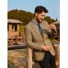 imagePJ PAUL JONES Mens Blazer Casual Two Button Sport Coats Notched Lapel Solid Suit JacketsBrown