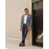 imagePJ PAUL JONES Mens Blazer Casual Two Button Sport Coats Notched Lapel Solid Suit JacketsGrey