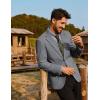 imagePJ PAUL JONES Mens Blazer Casual Two Button Sport Coats Notched Lapel Solid Suit JacketsGrey