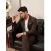 imagePJ PAUL JONES Mens Blazer Vintage Wool Blend Sport Coat Herringbone Tweed Blazer Suit Jacket with Pocket SquareDark Coffee