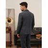 imagePJ PAUL JONES Mens Blazer Vintage Wool Blend Sport Coat Herringbone Tweed Blazer Suit Jacket with Pocket SquareDark Gray