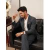 imagePJ PAUL JONES Mens Blazer Vintage Wool Blend Sport Coat Herringbone Tweed Blazer Suit Jacket with Pocket SquareDark Gray