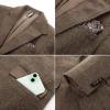 imagePJ PAUL JONES Mens Blazer Vintage Wool Blend Sport Coat Herringbone Tweed Blazer Suit Jacket with Pocket SquareKhaki