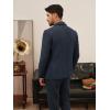 imagePJ PAUL JONES Mens Blazer Vintage Wool Blend Sport Coat Herringbone Tweed Blazer Suit Jacket with Pocket SquareNavy Blue
