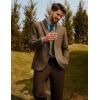 imagePJ PAUL JONES Mens Blazer Wool Blend Tweed Sport Coat Two Button Peaked Lapel Vintage Suit JacketsBrown