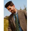imagePJ PAUL JONES Mens Blazer Wool Blend Tweed Sport Coat Two Button Peaked Lapel Vintage Suit JacketsBrown