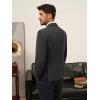 imagePJ PAUL JONES Mens Blazer Wool Blend Tweed Sport Coat Two Button Peaked Lapel Vintage Suit JacketsDark Grey