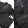 imagePJ PAUL JONES Mens Blazer Wool Blend Tweed Sport Coat Two Button Peaked Lapel Vintage Suit JacketsDark Grey