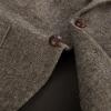 imagePJ PAUL JONES Mens Blazer Wool Blend Tweed Sport Coat Two Button Peaked Lapel Vintage Suit JacketsKhaki