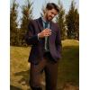 imagePJ PAUL JONES Mens Blazer Wool Blend Tweed Sport Coat Two Button Peaked Lapel Vintage Suit JacketsWine Red