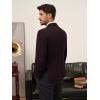 imagePJ PAUL JONES Mens Blazer Wool Blend Tweed Sport Coat Two Button Peaked Lapel Vintage Suit JacketsWine Red