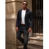 imagePJ PAUL JONES Mens Casual Knit Sport Coats One Button Slim Fit Blazer Notch Lapel Solid Suit Jacket with PocketsBlack