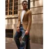 imagePJ PAUL JONES Mens Casual Knit Sport Coats One Button Slim Fit Blazer Notch Lapel Solid Suit Jacket with PocketsBrown