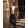 imagePJ PAUL JONES Mens Casual Knit Sport Coats One Button Slim Fit Blazer Notch Lapel Solid Suit Jacket with PocketsBrown