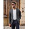imagePJ PAUL JONES Mens Casual Knit Sport Coats One Button Slim Fit Blazer Notch Lapel Solid Suit Jacket with PocketsDark Grey