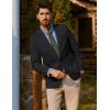 imagePJ PAUL JONES Mens Casual Sport Coats One Button Slim Fit Blazer Lightweight Notched Lapel Solid Suit JacketBlack