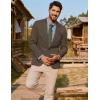 imagePJ PAUL JONES Mens Casual Sport Coats One Button Slim Fit Blazer Lightweight Notched Lapel Solid Suit JacketCoffee