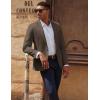 imagePJ PAUL JONES Mens Casual Sport Coats One Button Slim Fit Blazer Lightweight Notched Lapel Solid Suit JacketCoffee