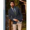 imagePJ PAUL JONES Mens Casual Sport Coats One Button Slim Fit Blazer Lightweight Notched Lapel Solid Suit JacketDark Grey