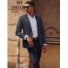 imagePJ PAUL JONES Mens Casual Sport Coats One Button Slim Fit Blazer Lightweight Notched Lapel Solid Suit JacketDark Grey