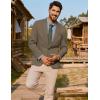 imagePJ PAUL JONES Mens Casual Sport Coats One Button Slim Fit Blazer Lightweight Notched Lapel Solid Suit JacketKhaki