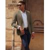 imagePJ PAUL JONES Mens Casual Sport Coats One Button Slim Fit Blazer Lightweight Notched Lapel Solid Suit JacketKhaki
