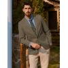 imagePJ PAUL JONES Mens Casual Sport Coats One Button Slim Fit Blazer Lightweight Notched Lapel Solid Suit JacketKhaki