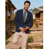 imagePJ PAUL JONES Mens Casual Sport Coats One Button Slim Fit Blazer Lightweight Notched Lapel Solid Suit JacketNavy Blue