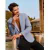 imagePJ PAUL JONES Mens Casual Sport Coats Two Button Slim Fit Blazer Lightweight Pattern Lined Notch Lapel Suit JacketBlue Grey