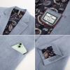 imagePJ PAUL JONES Mens Casual Sport Coats Two Button Slim Fit Blazer Lightweight Pattern Lined Notch Lapel Suit JacketBlue Grey