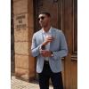 imagePJ PAUL JONES Mens Casual Sport Coats Two Button Slim Fit Blazer Lightweight Pattern Lined Notch Lapel Suit JacketBlue Grey