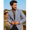 imagePJ PAUL JONES Mens Casual Sport Coats Two Button Slim Fit Blazer Lightweight Pattern Lined Notch Lapel Suit JacketBlue Grey