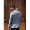 imagePJ PAUL JONES Mens Casual Sport Coats Two Button Slim Fit Blazer Lightweight Pattern Lined Notch Lapel Suit JacketBlue Grey