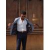 imagePJ PAUL JONES Mens Casual Sport Coats Two Button Slim Fit Blazer Lightweight Pattern Lined Notch Lapel Suit JacketBlue Grey