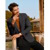 imagePJ PAUL JONES Mens Casual Sport Coats Two Button Slim Fit Blazer Lightweight Pattern Lined Notch Lapel Suit JacketCarbon Grey
