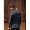 imagePJ PAUL JONES Mens Casual Sport Coats Two Button Slim Fit Blazer Lightweight Pattern Lined Notch Lapel Suit JacketDark Blue Grey