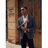 imagePJ PAUL JONES Mens Casual Sport Coats Two Button Slim Fit Blazer Lightweight Pattern Lined Notch Lapel Suit JacketDark Blue Grey