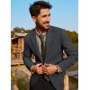 imagePJ PAUL JONES Mens Casual Sport Coats Two Button Slim Fit Blazer Lightweight Pattern Lined Notch Lapel Suit JacketDark Blue Grey