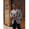 imagePJ PAUL JONES Mens Casual Sport Coats Two Button Slim Fit Blazer Lightweight Pattern Lined Notch Lapel Suit JacketGrey
