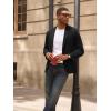 imagePJ PAUL JONES Mens Knit Blazer Casual One Button Sport Coat Slim Fit Lightweight Blazer JacketBlack