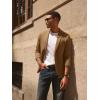 imagePJ PAUL JONES Mens Knit Blazer Casual One Button Sport Coat Slim Fit Lightweight Blazer JacketBrown