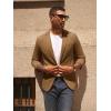 imagePJ PAUL JONES Mens Knit Blazer Casual One Button Sport Coat Slim Fit Lightweight Blazer JacketBrown