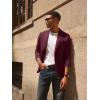 imagePJ PAUL JONES Mens Knit Blazer Casual One Button Sport Coat Slim Fit Lightweight Blazer JacketBurgundy