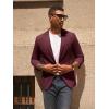 imagePJ PAUL JONES Mens Knit Blazer Casual One Button Sport Coat Slim Fit Lightweight Blazer JacketBurgundy