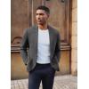 imagePJ PAUL JONES Mens Knit Blazer Casual One Button Sport Coat Slim Fit Lightweight Blazer JacketDark Gray