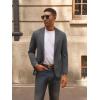 imagePJ PAUL JONES Mens Knit Blazer Casual One Button Sport Coat Slim Fit Lightweight Blazer JacketDark Gray