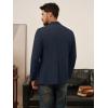 imagePJ PAUL JONES Mens Knit Blazer Casual One Button Sport Coat Slim Fit Lightweight Blazer JacketNavy Blue